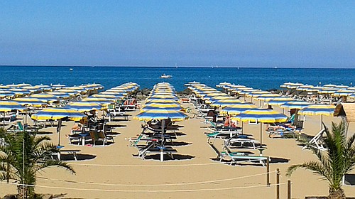 The beach of Rimini